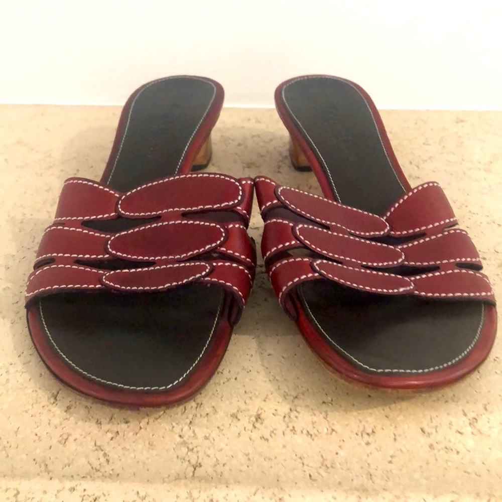 Coke Haan Ruby Leather Slides. Size 8.5 - image 1
